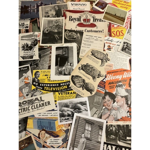 Huge 50+ Pc Vintage Ephemera Lot B&W Photos Advertising Postcards Snapshots Etc - Picture 13 of 16